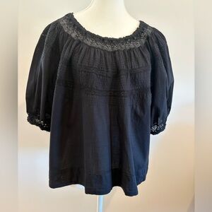 The Great Elegant Black Lace Trim Blouse